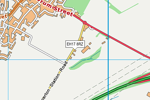 EH17 8RZ map - OS VectorMap District (Ordnance Survey)