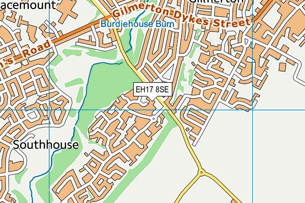 EH17 8SE map - OS VectorMap District (Ordnance Survey)