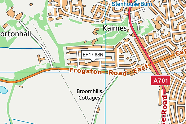 EH17 8SN map - OS VectorMap District (Ordnance Survey)