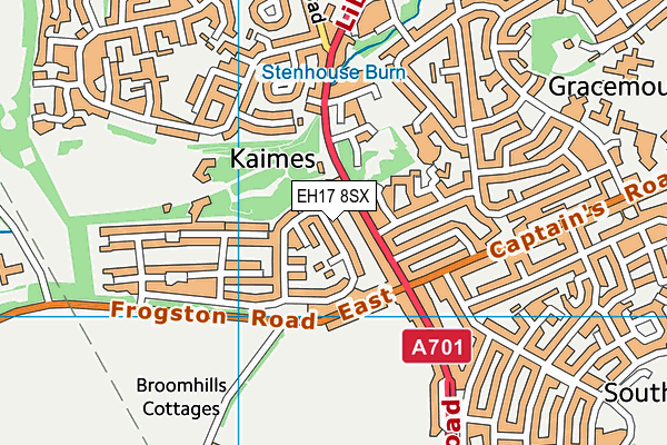 EH17 8SX map - OS VectorMap District (Ordnance Survey)