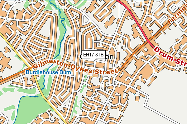 EH17 8TB map - OS VectorMap District (Ordnance Survey)