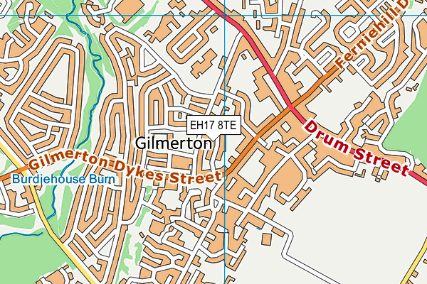 EH17 8TE map - OS VectorMap District (Ordnance Survey)