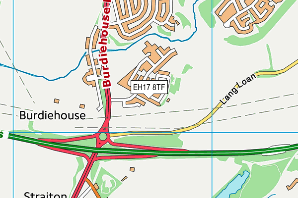 EH17 8TF map - OS VectorMap District (Ordnance Survey)