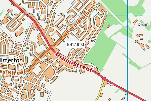 EH17 8TG map - OS VectorMap District (Ordnance Survey)