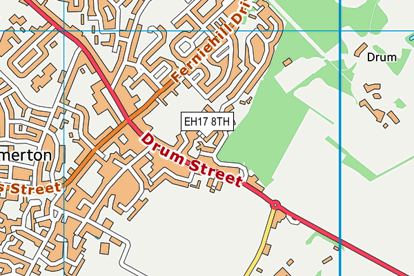 EH17 8TH map - OS VectorMap District (Ordnance Survey)