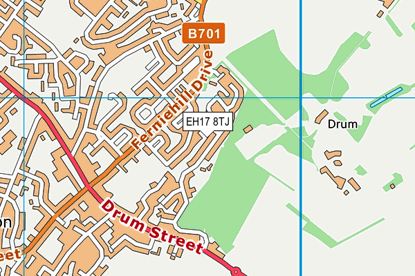 EH17 8TJ map - OS VectorMap District (Ordnance Survey)