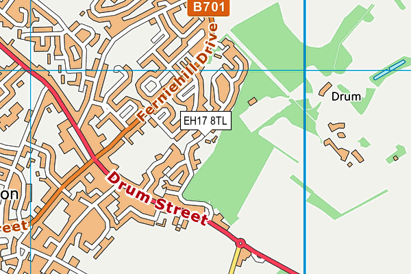 EH17 8TL map - OS VectorMap District (Ordnance Survey)