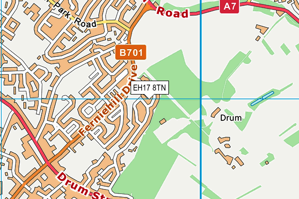 EH17 8TN map - OS VectorMap District (Ordnance Survey)