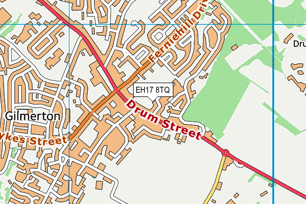 EH17 8TQ map - OS VectorMap District (Ordnance Survey)