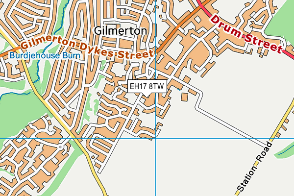 EH17 8TW map - OS VectorMap District (Ordnance Survey)