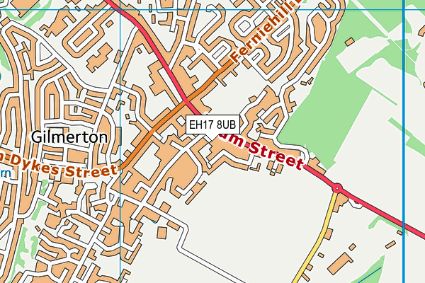 EH17 8UB map - OS VectorMap District (Ordnance Survey)