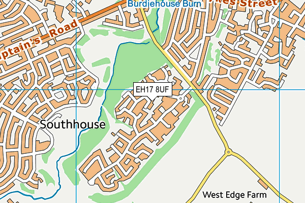 EH17 8UF map - OS VectorMap District (Ordnance Survey)