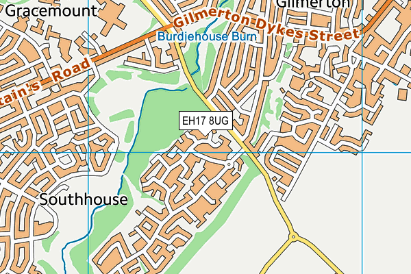 EH17 8UG map - OS VectorMap District (Ordnance Survey)