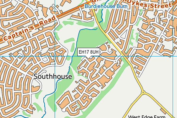 EH17 8UH map - OS VectorMap District (Ordnance Survey)