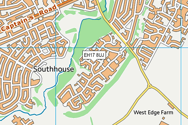 EH17 8UJ map - OS VectorMap District (Ordnance Survey)