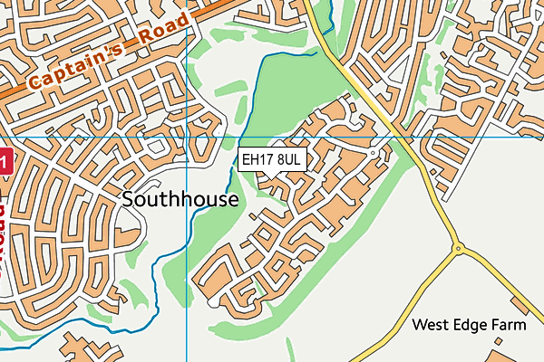 EH17 8UL map - OS VectorMap District (Ordnance Survey)