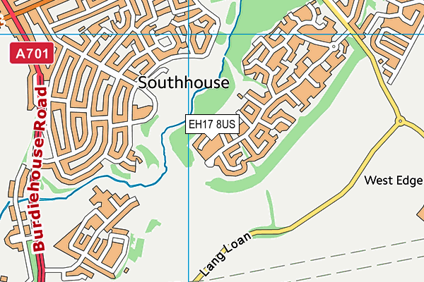 EH17 8US map - OS VectorMap District (Ordnance Survey)