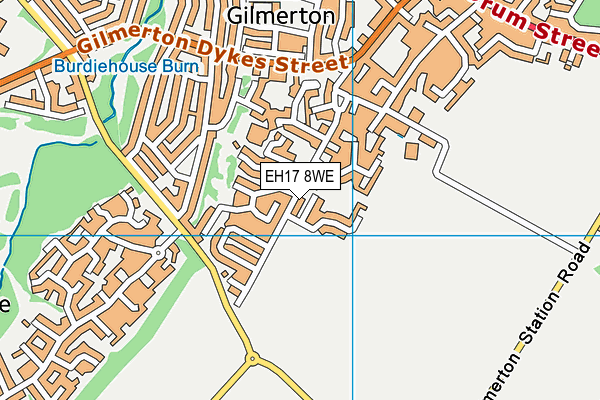 EH17 8WE map - OS VectorMap District (Ordnance Survey)