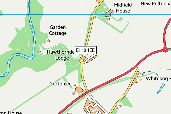 EH18 1EE map - OS VectorMap District (Ordnance Survey)