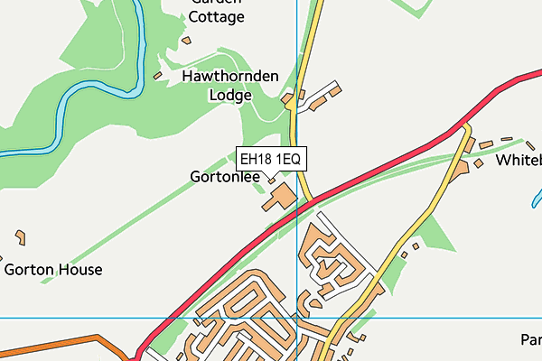 EH18 1EQ map - OS VectorMap District (Ordnance Survey)