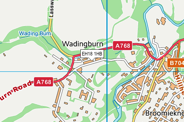 EH18 1HB map - OS VectorMap District (Ordnance Survey)