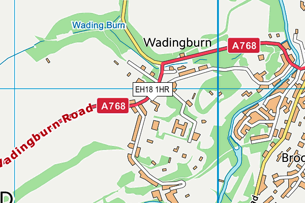 EH18 1HR map - OS VectorMap District (Ordnance Survey)