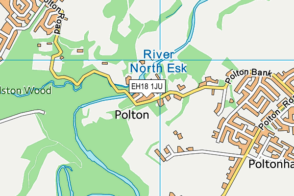 EH18 1JU map - OS VectorMap District (Ordnance Survey)