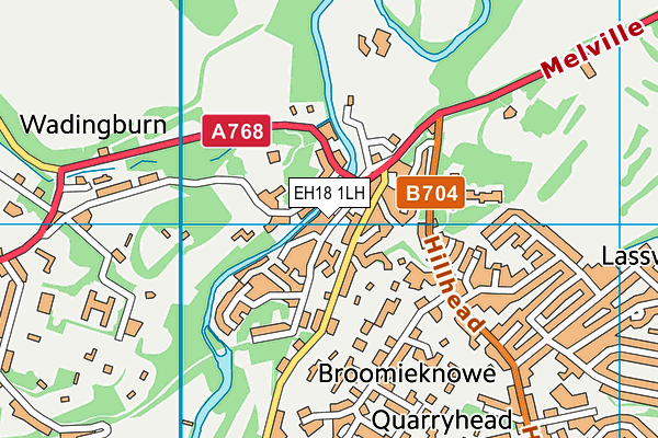 EH18 1LH map - OS VectorMap District (Ordnance Survey)