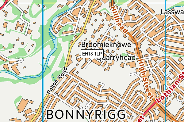 EH18 1LP map - OS VectorMap District (Ordnance Survey)