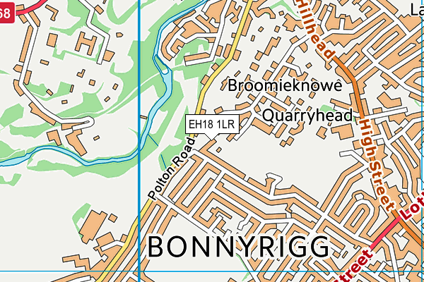 EH18 1LR map - OS VectorMap District (Ordnance Survey)