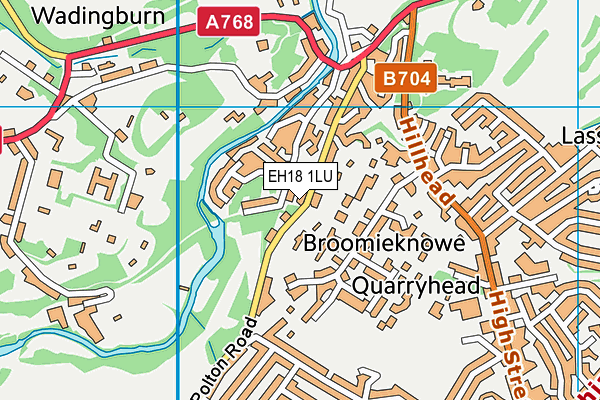 EH18 1LU map - OS VectorMap District (Ordnance Survey)