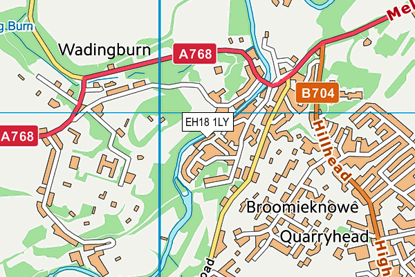 EH18 1LY map - OS VectorMap District (Ordnance Survey)