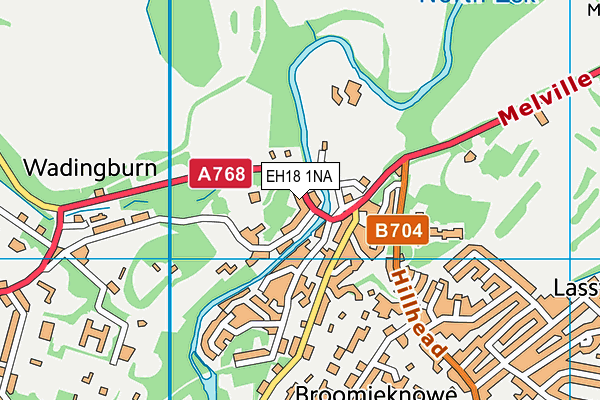 EH18 1NA map - OS VectorMap District (Ordnance Survey)