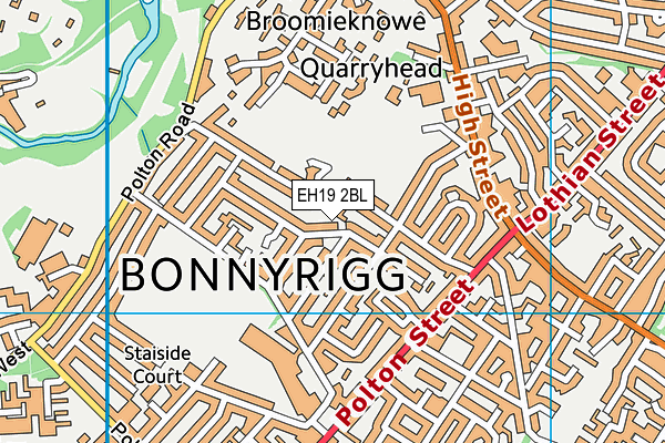 EH19 2BL map - OS VectorMap District (Ordnance Survey)