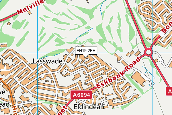 EH19 2EH map - OS VectorMap District (Ordnance Survey)