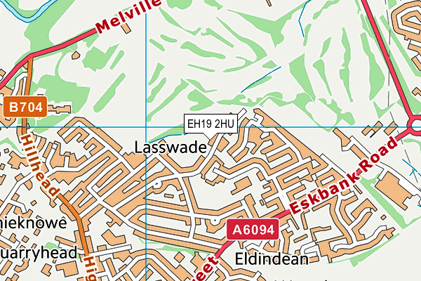EH19 2HU map - OS VectorMap District (Ordnance Survey)