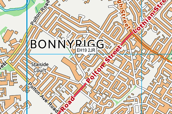 EH19 2JR map - OS VectorMap District (Ordnance Survey)