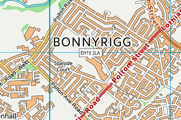 EH19 2LA map - OS VectorMap District (Ordnance Survey)