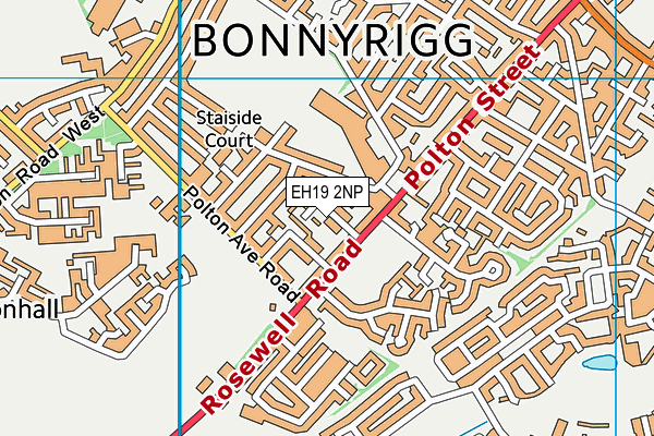 EH19 2NP map - OS VectorMap District (Ordnance Survey)