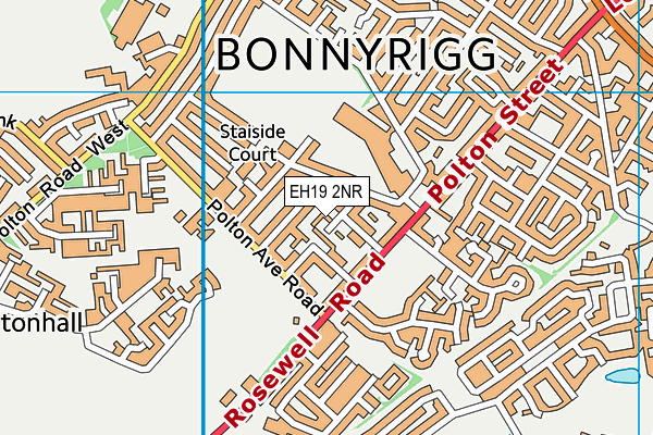 EH19 2NR map - OS VectorMap District (Ordnance Survey)