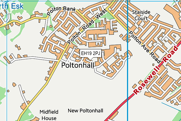 EH19 2PJ map - OS VectorMap District (Ordnance Survey)