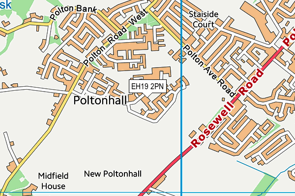 EH19 2PN map - OS VectorMap District (Ordnance Survey)