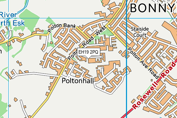 EH19 2PQ map - OS VectorMap District (Ordnance Survey)