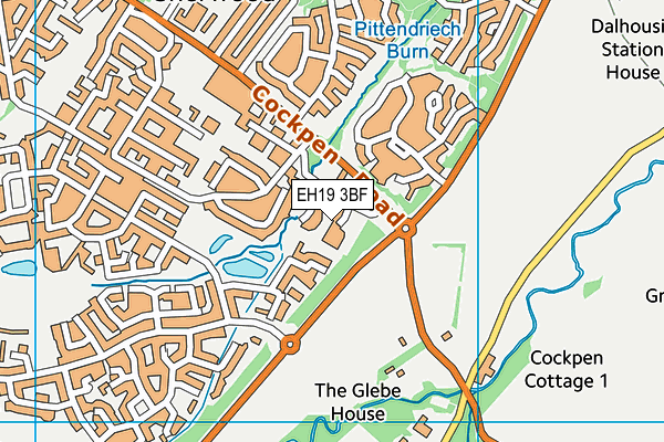 EH19 3BF map - OS VectorMap District (Ordnance Survey)