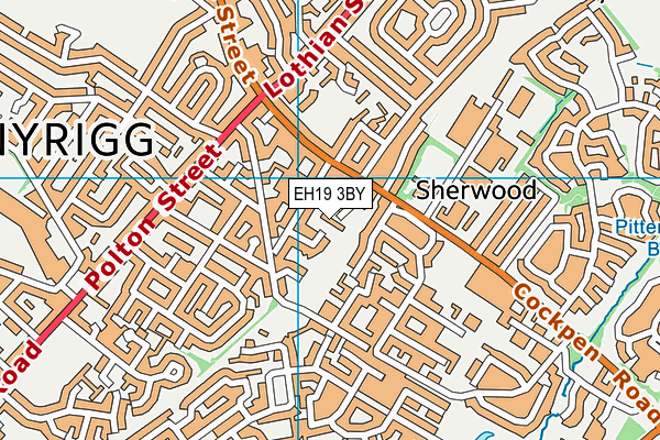 EH19 3BY map - OS VectorMap District (Ordnance Survey)