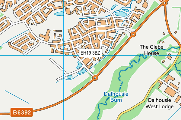 EH19 3BZ map - OS VectorMap District (Ordnance Survey)
