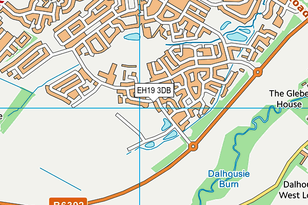 EH19 3DB map - OS VectorMap District (Ordnance Survey)