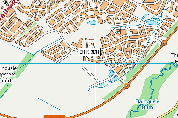 EH19 3DH map - OS VectorMap District (Ordnance Survey)