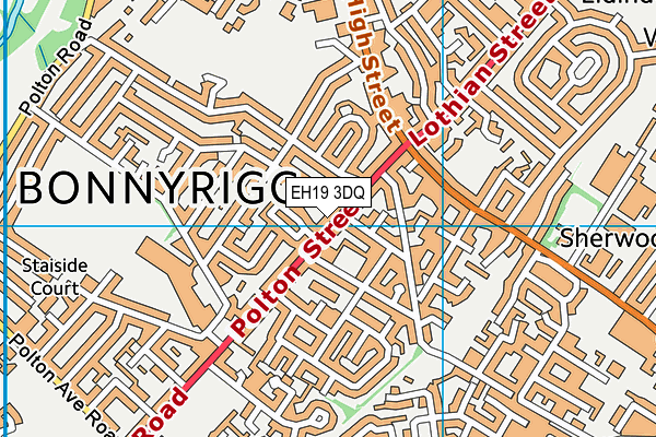 EH19 3DQ map - OS VectorMap District (Ordnance Survey)