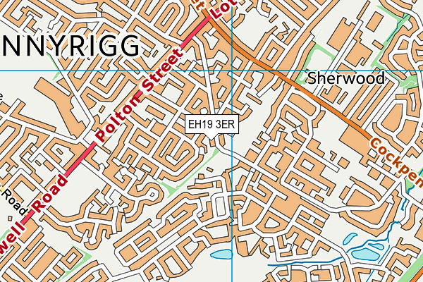 EH19 3ER map - OS VectorMap District (Ordnance Survey)